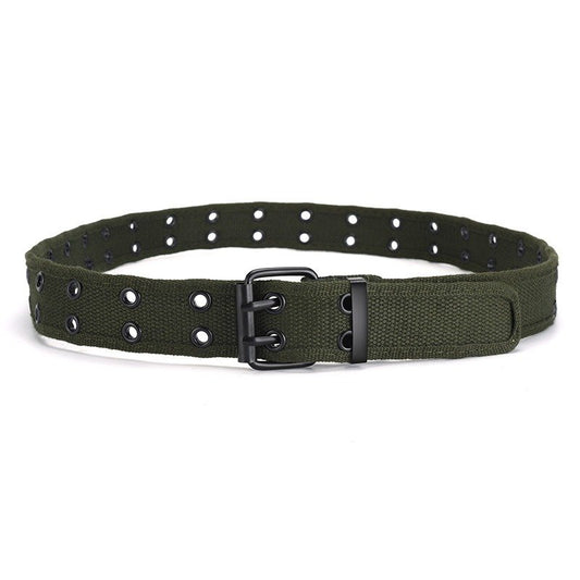 Punk Belt With Double Pin Buckle Cotton
