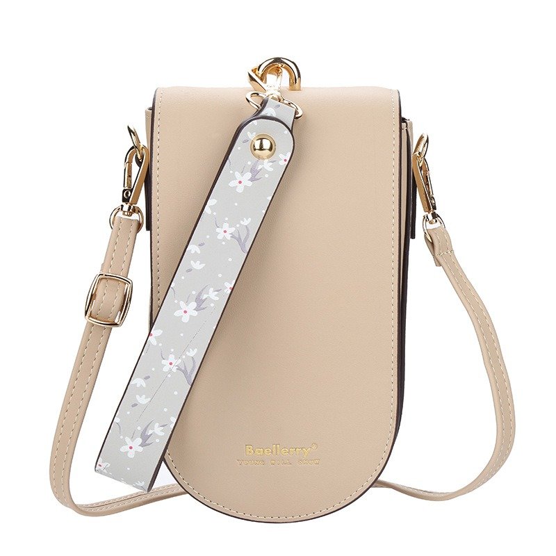 Solid Color Shoulder Card Holder Handbag