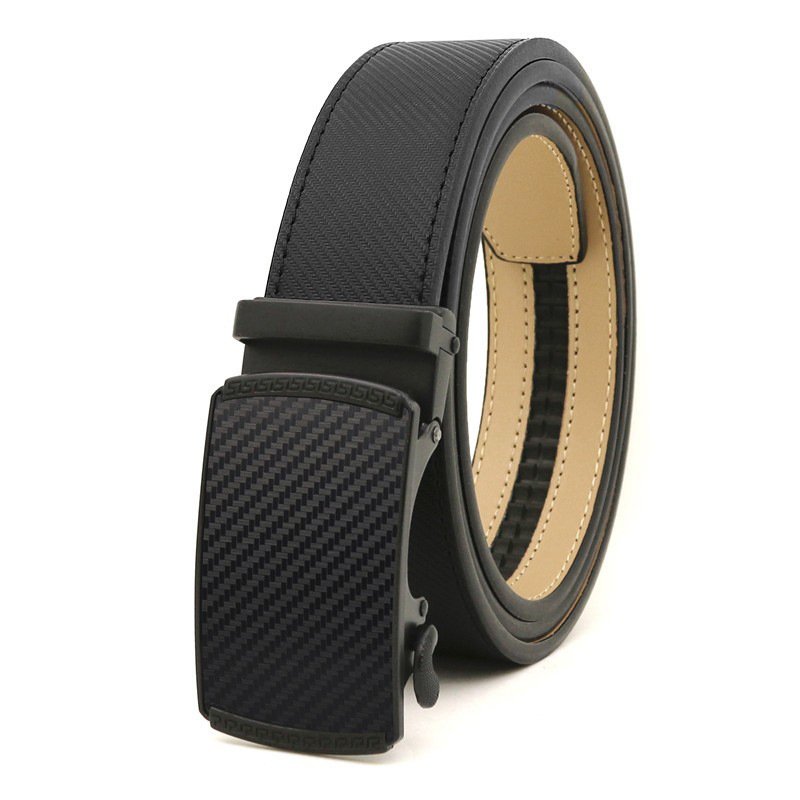 Automatic PU Leather Belt With Twill Buckle For Men