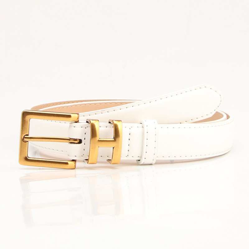 Alloy Letter Buckle Belt Tie-In