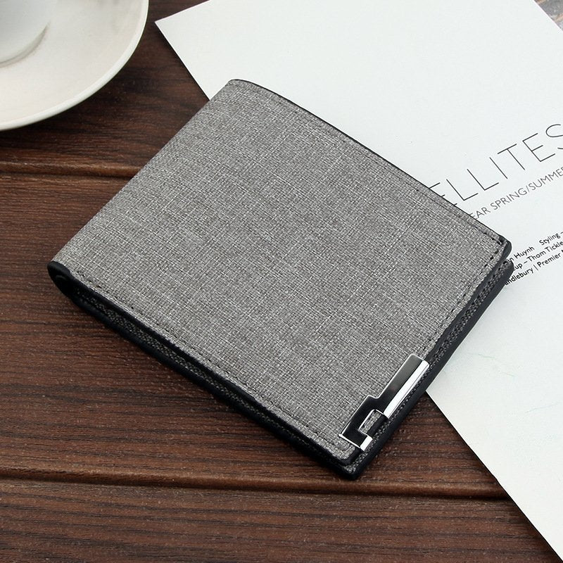 Men's Short Wallet Casual Large Capacity Card Holder Multi Card Space Ultra Thin Zero Clutch