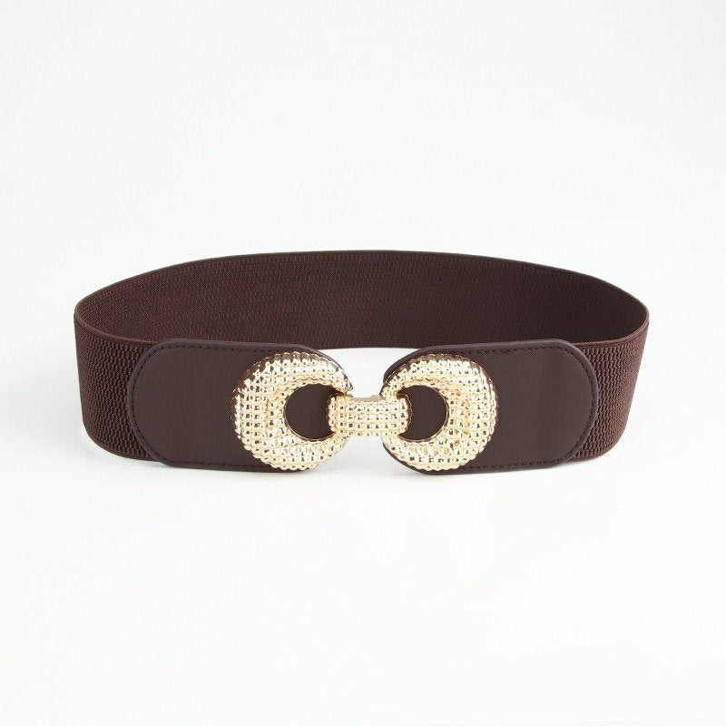 Wide And Elastic Belt With Cute Buckle