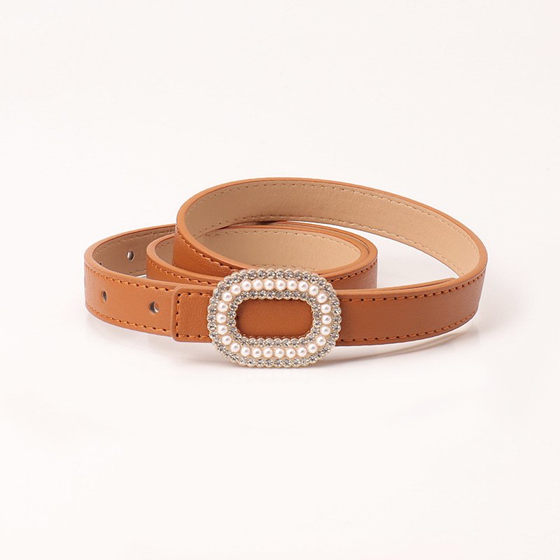 Light Belt Pearl Buckle