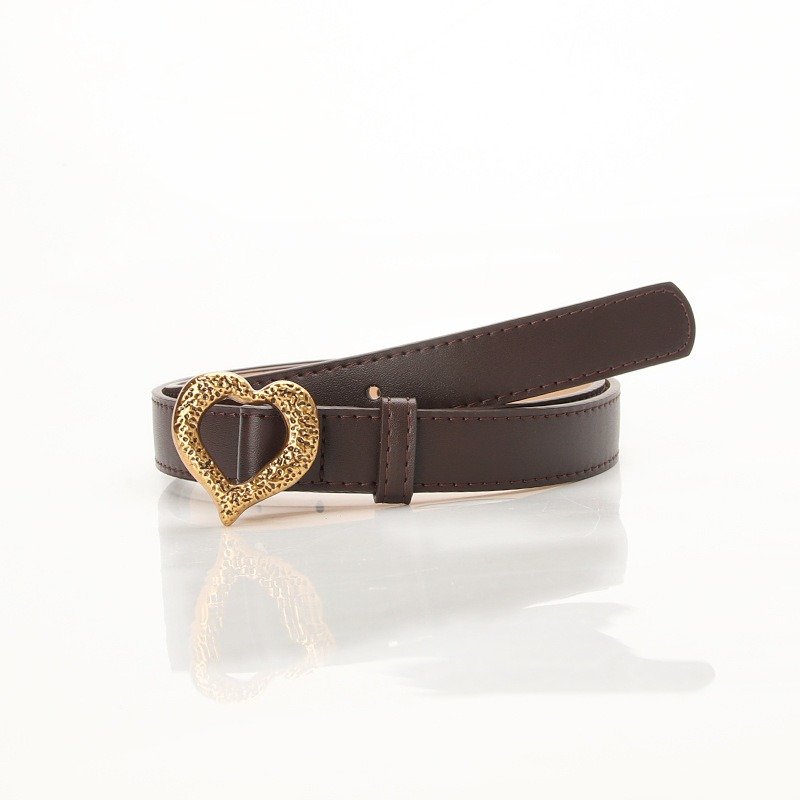 Metal Heart Buckle Belt