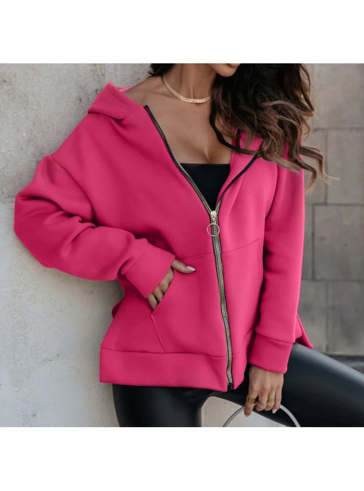 Jacket with Hood and Zipper