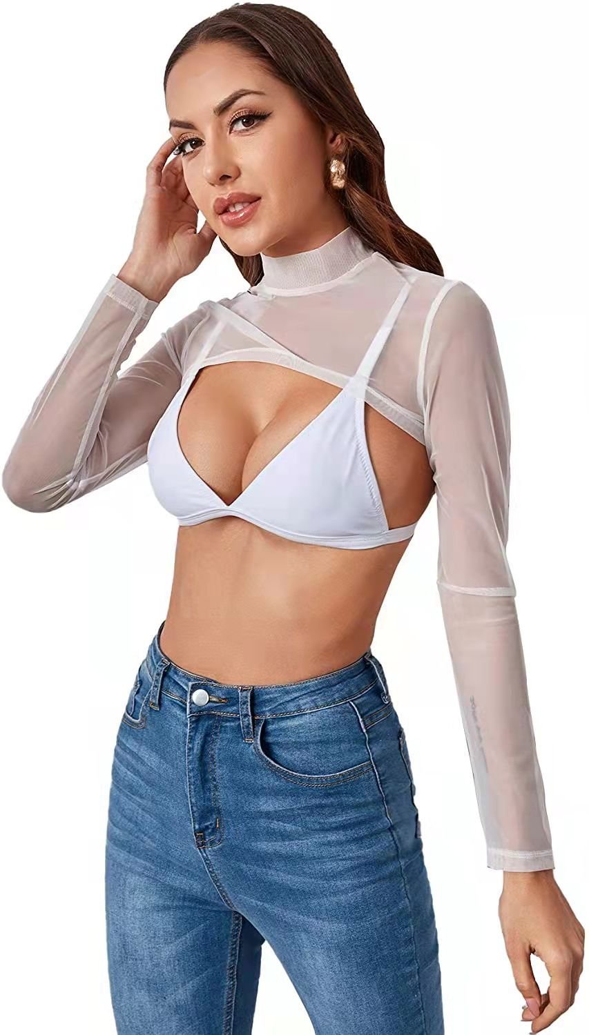 Transparent Long Sleeve Top