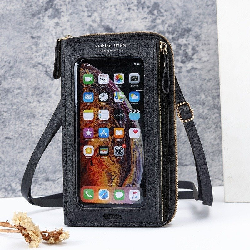 Crossbody Bag For Phone With Anti-Theft Touch Screen