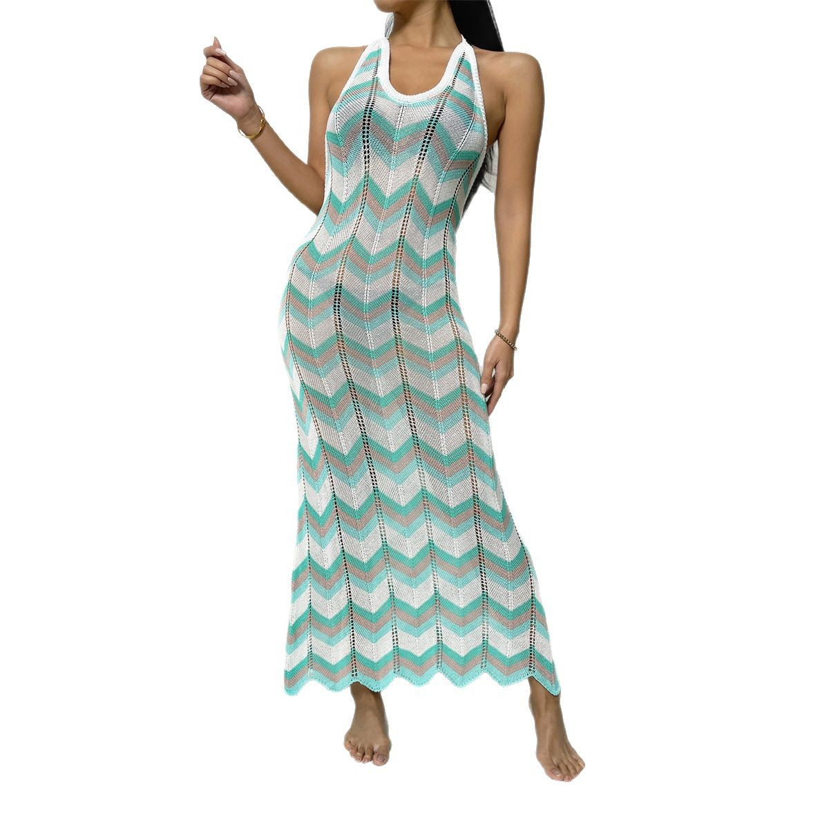 Mid color lace up beach skirt