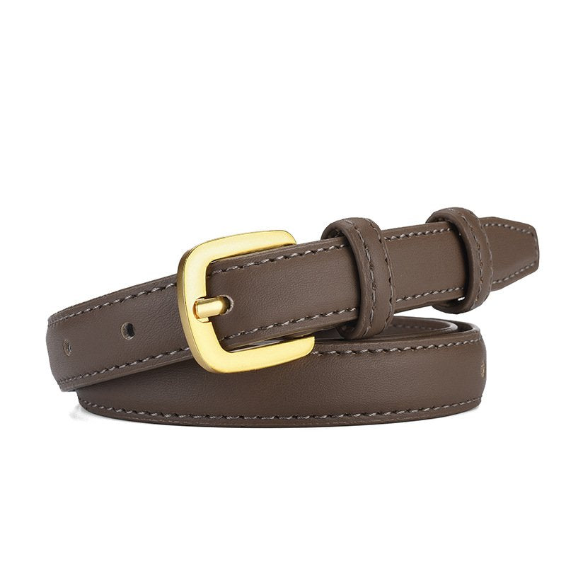 High-End Dark Leather Belt