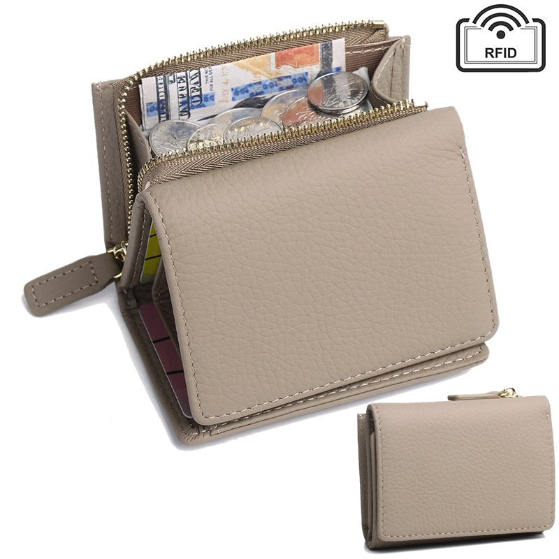 Women's Leather Wallet With Zipper