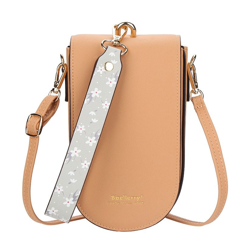 Solid Color Shoulder Card Holder Handbag