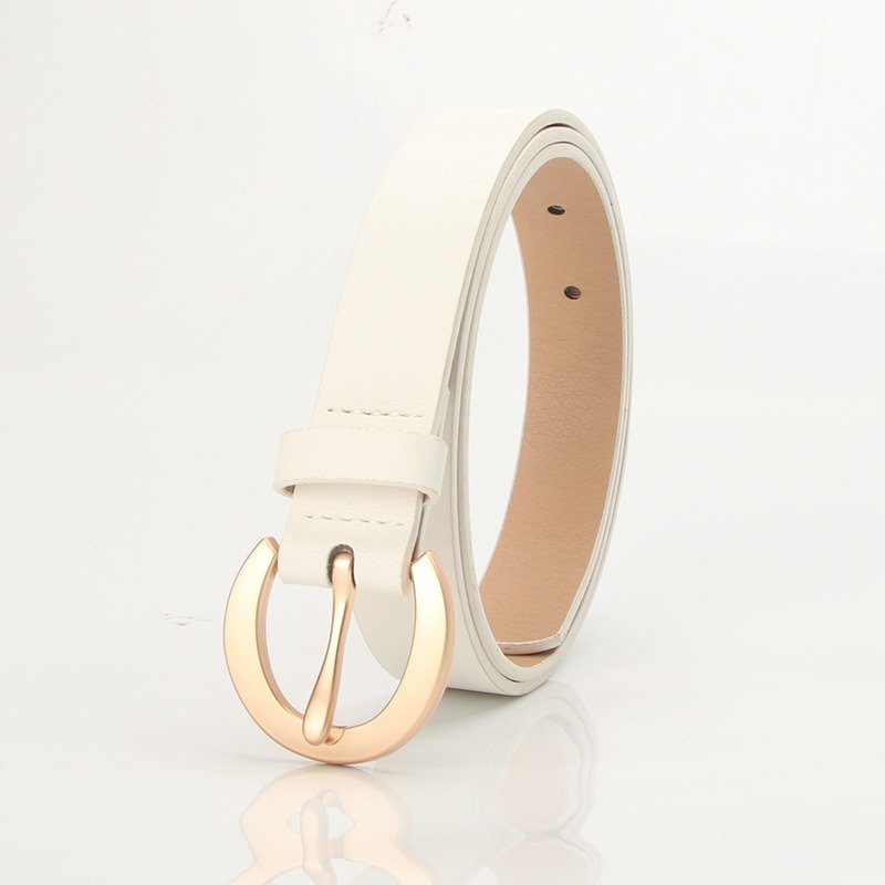 Golden Cut Oval Buckle Belt