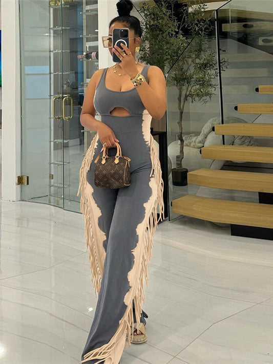 Personalized fringe jumpsuit