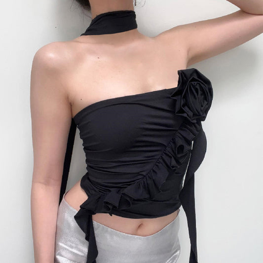Elegant one necked floral shaped top