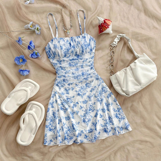 Seaside floral camisole dress