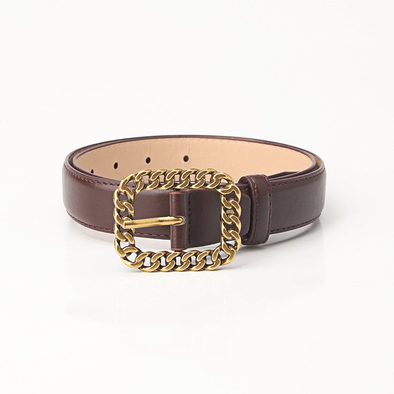 Golden Square Buckle Belt