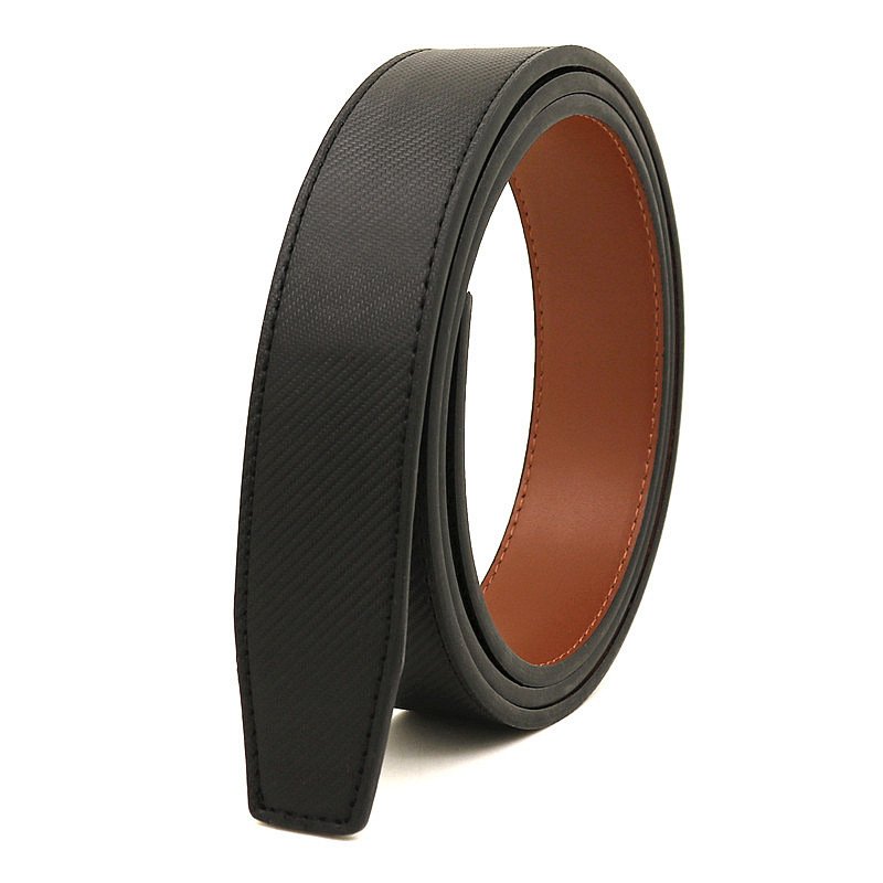 Men's Belt 3.5 Broadband Belt Body Unbuckled Two Layers Of PU Leather