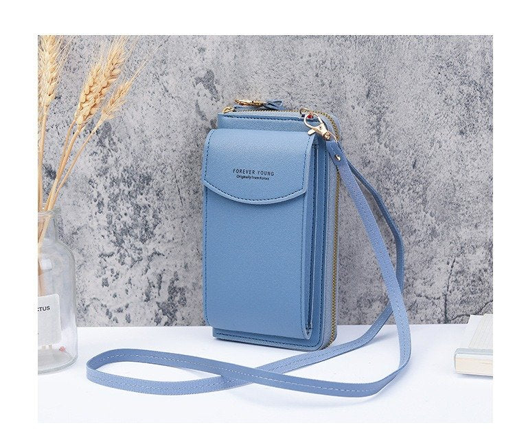 Long Crossbody Bag With Zipper