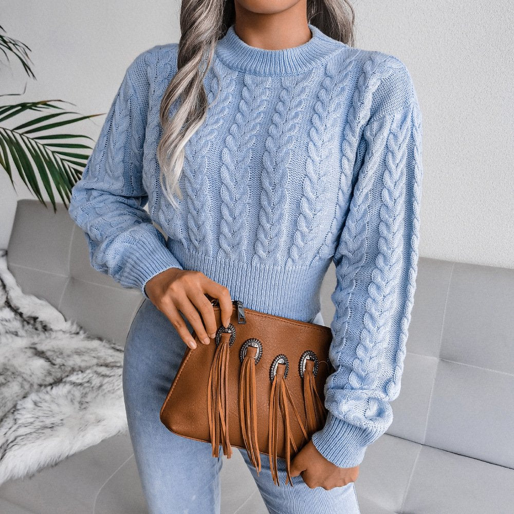 Cropped Knitted Sweater