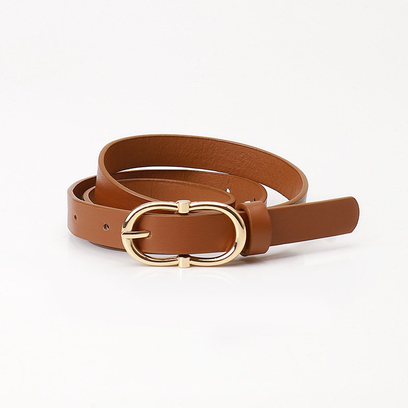 Alloy Pin Buckle PU Leather Belt