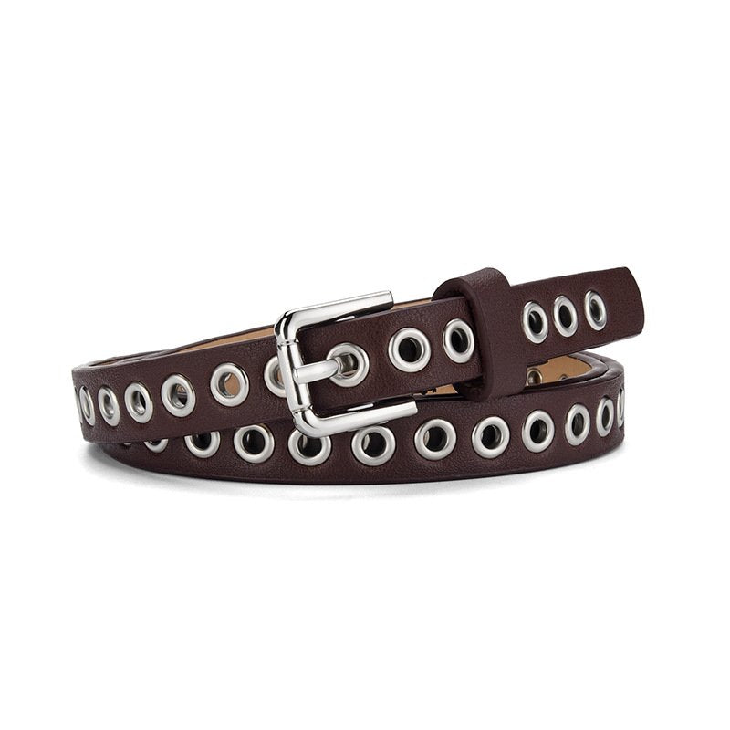 Rivet Ladies Belt With A Thin Belt Decorative Belt