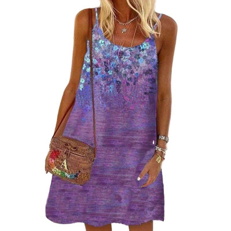 Sleeveless Printed Dress