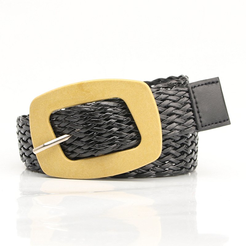 Braided Belt Square Plastic Buckle