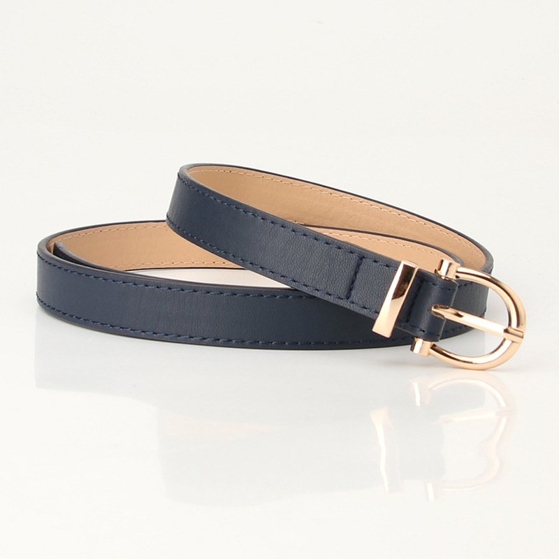 Thin Belt With Golden Buckle