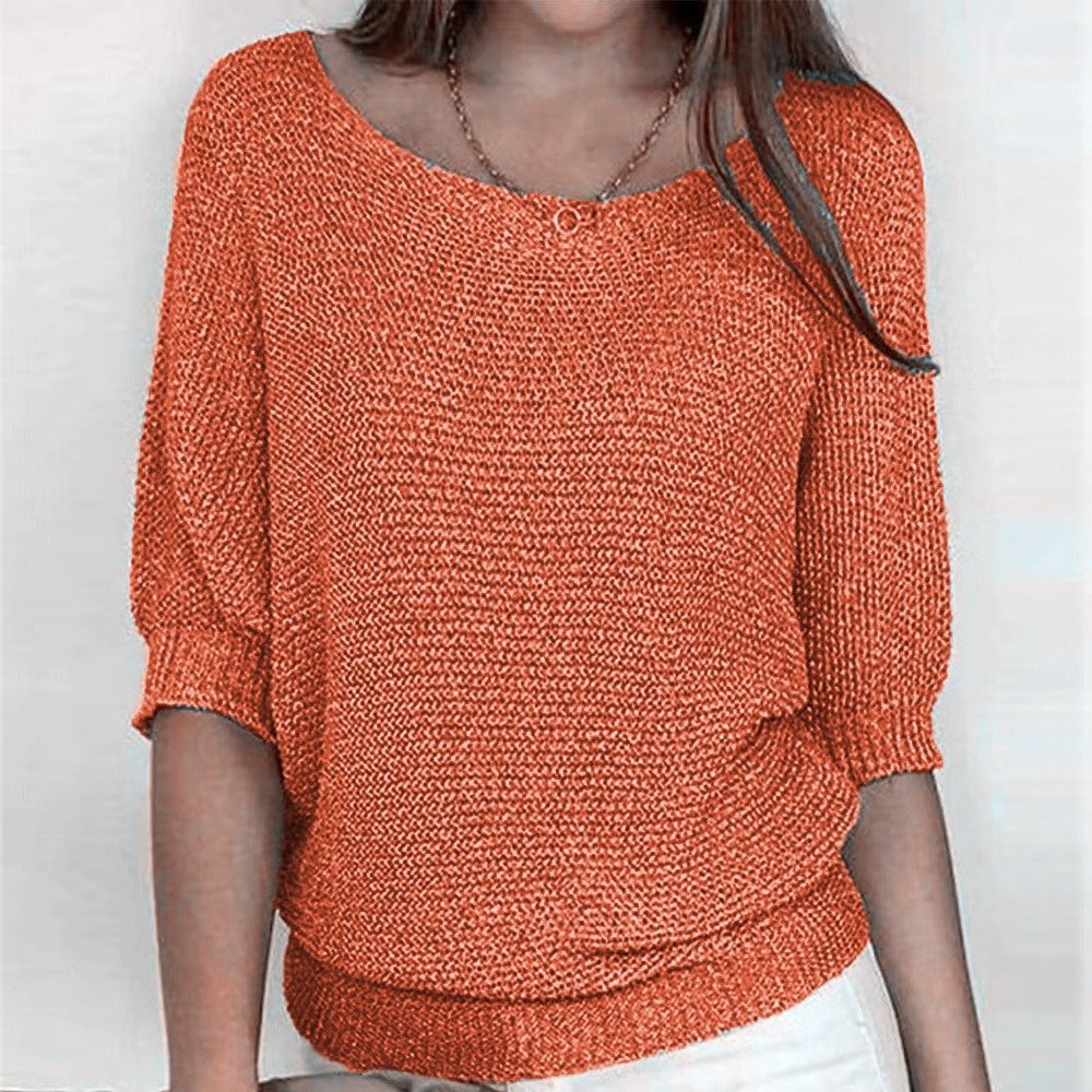 Round Neck Knitted Sweater