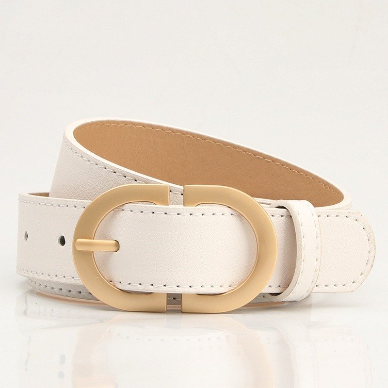 Cream Color Buckle Belt