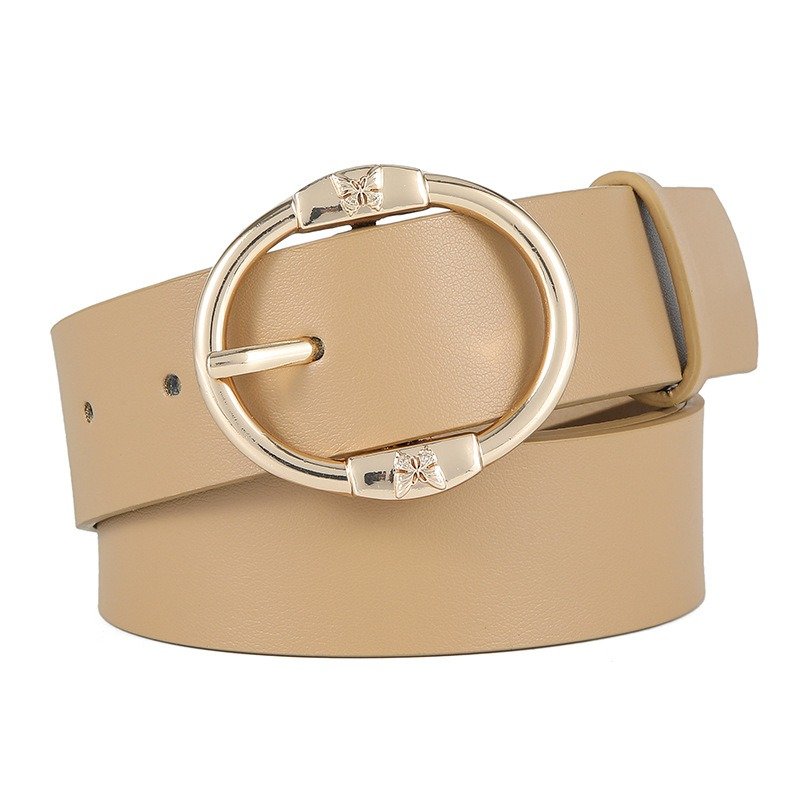 Thin Round Buckle Belt