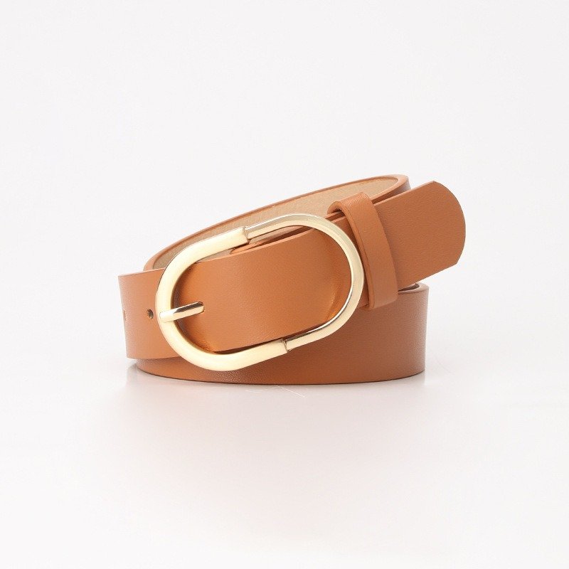 Golden Oval Buckle Belt