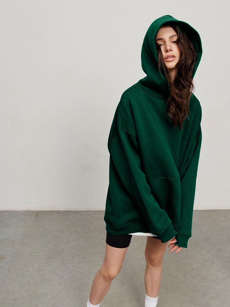 Wind Fleece Loose Pocket Hoodie