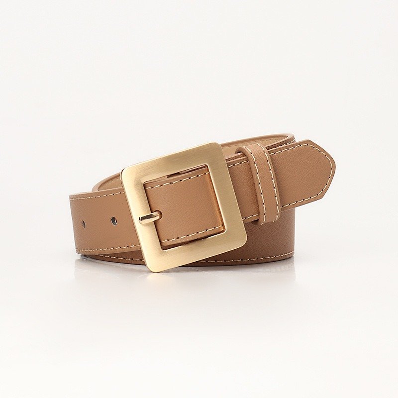 Golden Square Buckle Belt