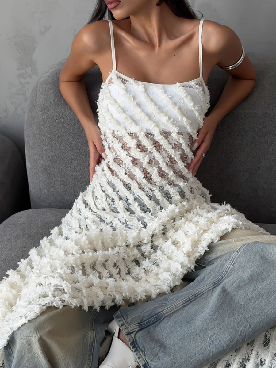 Medium to long solid color knitted skirt