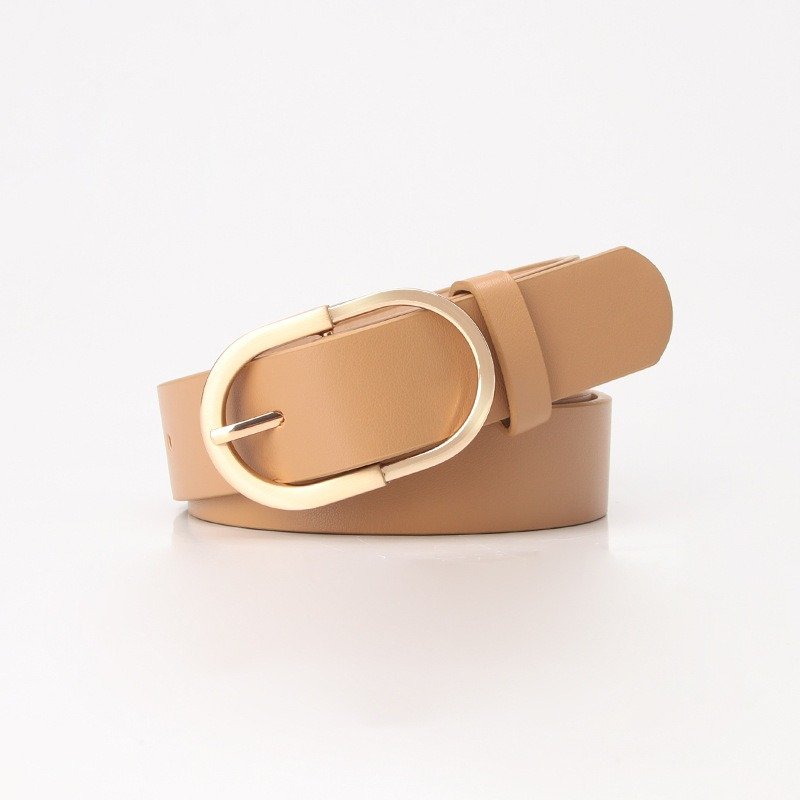 Golden Oval Buckle Belt