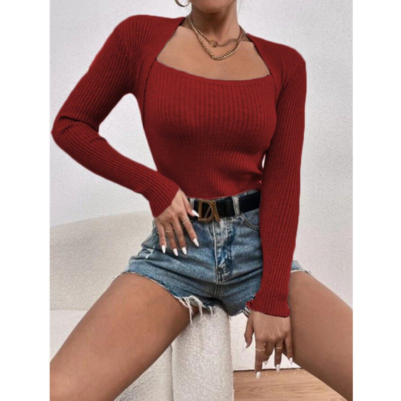 Long Sleeved knitted Base Sweater Top