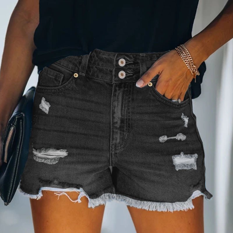 High Waist Ripped Jeans Four Colors