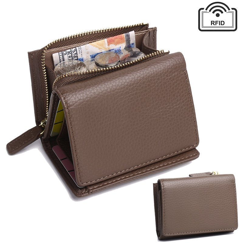 Women's Leather Wallet With Zipper