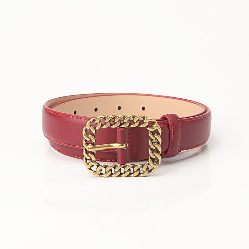 Golden Square Buckle Belt