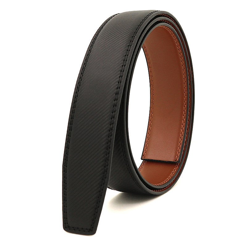 Men's Belt 3.5 Broadband Belt Body Unbuckled Two Layers Of PU Leather