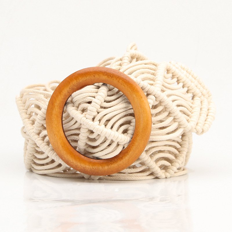 Hand-Woven Rope Hollow Braided Belt