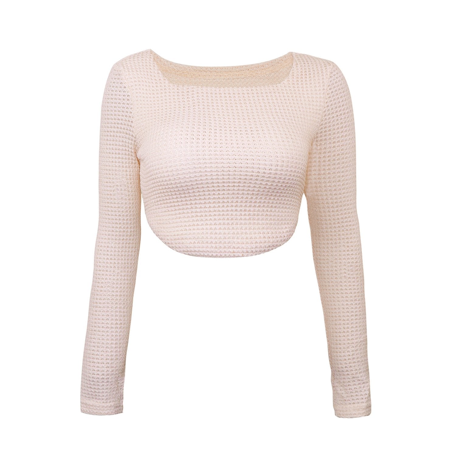 Square Neck Top With Long Sleeves