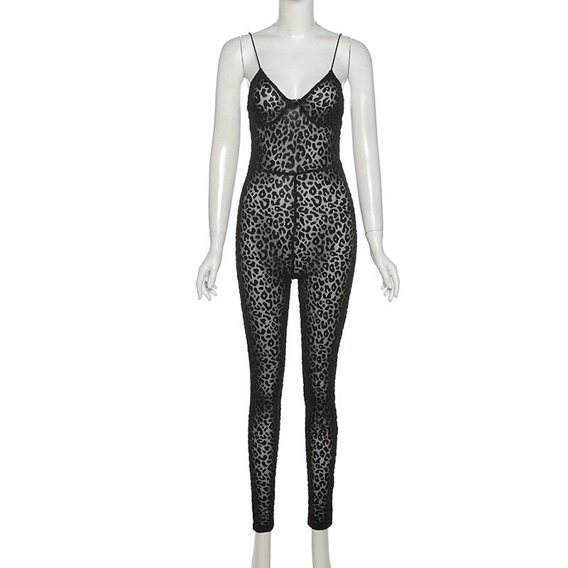 Printed Tight Jumpsuit