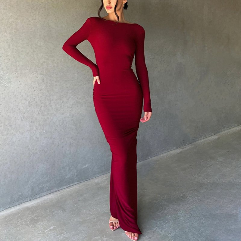 Velia Fitted V-Neck Dress