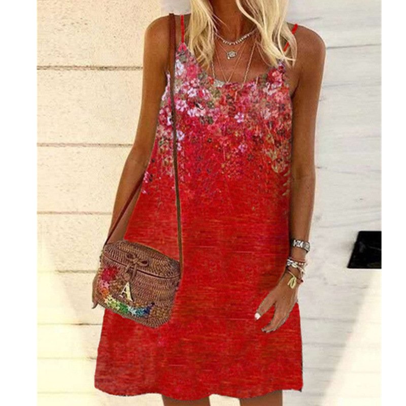 Sleeveless Printed Dress