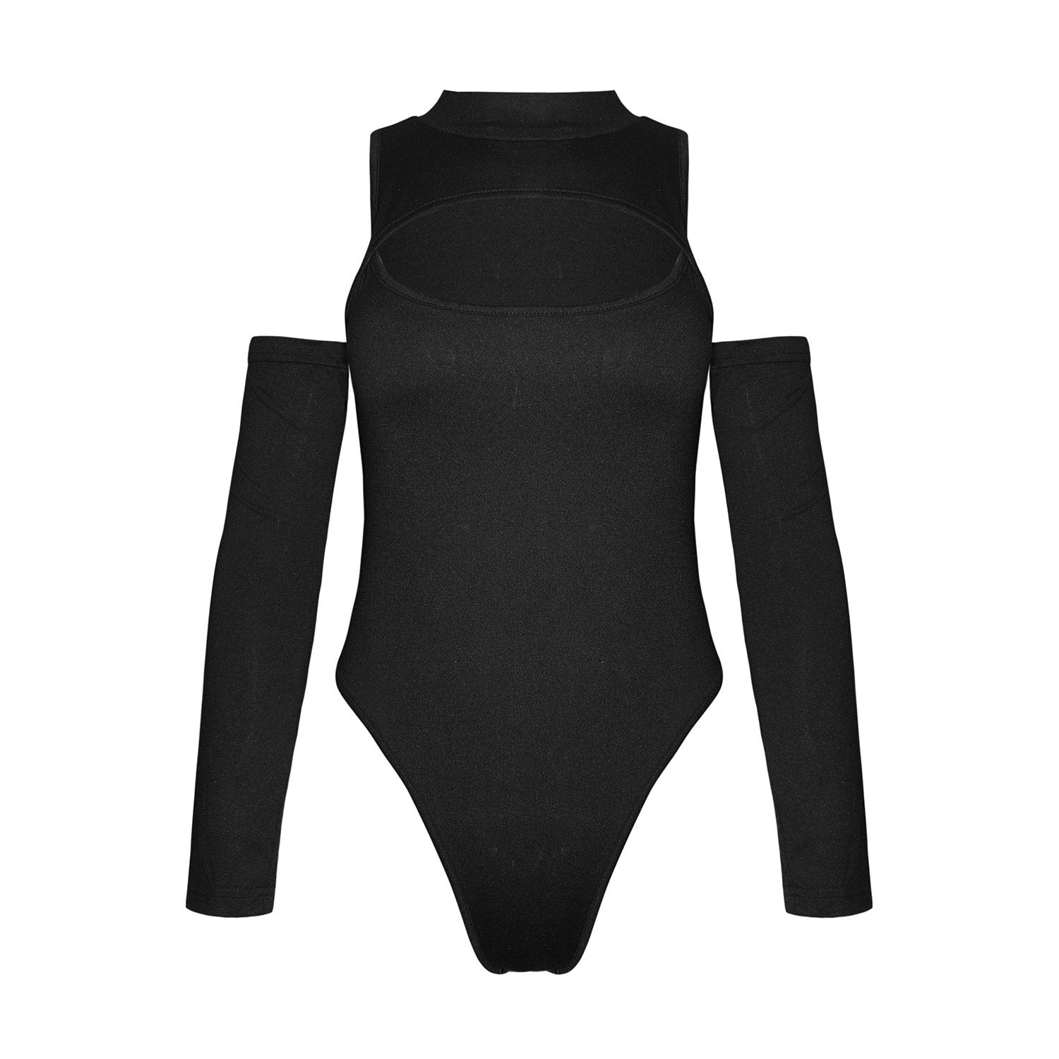 Bodysuit With Long Sleeves Off The Shoulders And Square Neckline