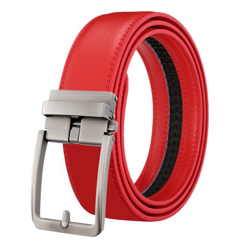 Hollowed Out Leather Belt For Men