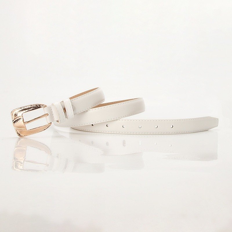 Dress Belt with Golden Buckle