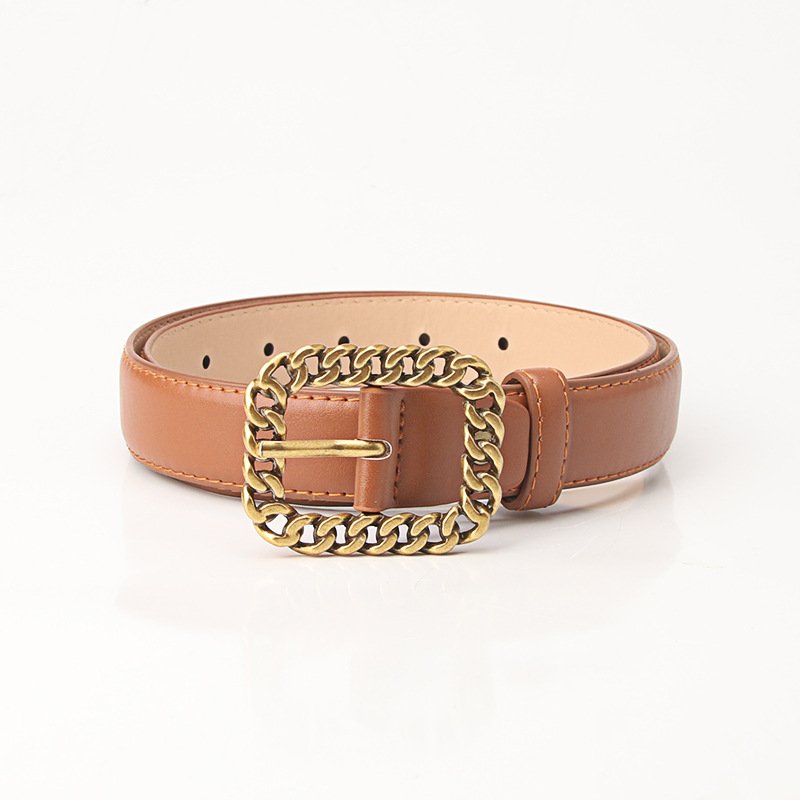 Golden Square Buckle Belt